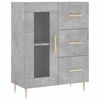 vidaXL Highboard betonggr&aring; 69,5x34x180 cm konstruert tre