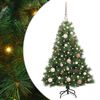 vidaXL Kunstig juletre med 150 LED med stativ gr&oslash;nn 120 cm PE og PVC