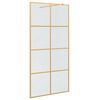 vidaXL Walk-in Dusjvegg Gull 100 x 195 cm herdet glass