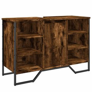 vidaXL Servantskap r&oslash;kt eik 91x35x60 cm konstruert tre