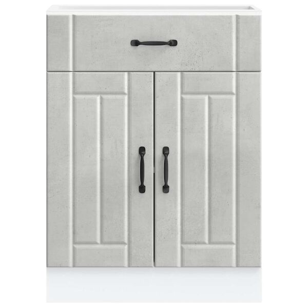 vidaXL Kj&oslash;kken underskap Lucca betonggr&aring; konstruert tre