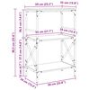 vidaXL Bokhylle 3 etasjer gr&aring; sonoma 59x35x90,5 cm konstruert tre