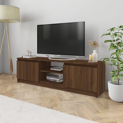 vidaXL TV-benk brun eik 120x30x35,5 cm konstruert tre