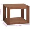 vidaXL Veggmontert baderomsskap 45x45x35 cm heltre teak