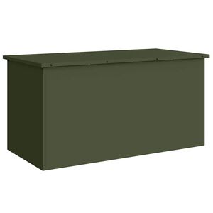 vidaXL Hageoppbevaringsputeeske Galvanisert st&aring;l 100 x 50,5 x 50 cm