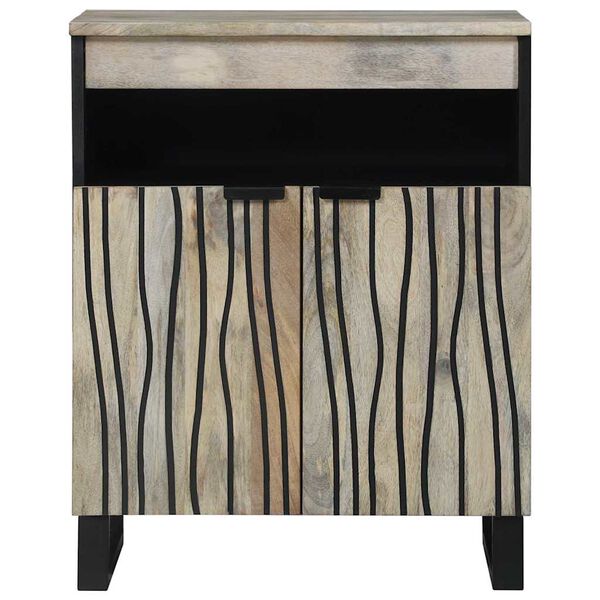 vidaXL Medieoppbevaringsskap og -hyller Hvit og svart 60 x 33 x 75 cm