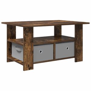 vidaXL Kaffebord med skuff R&oslash;kt eik 77 x 55 x 42 cm Konstruert tre