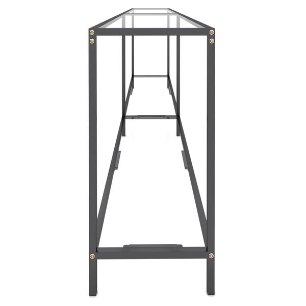 vidaXL Konsollbord gjennomsiktig 220x35x75,5 cm herdet glass