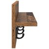 vidaXL Vegghengt kleshenger Veggmontert Gammelt tre 60 x 10,5 x 18 cm