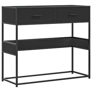 vidaXL Konsollbord svart 90x35x80 cm konstruert tre