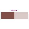 vidaXL Uttrekkbar sidemarkise 140x500 cm brun