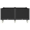 vidaXL Plantekasse med hjul svart 100x80x54 cm PP