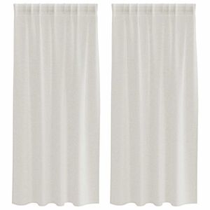 vidaXL Voile Gardin med gardiner 2 pcs Krem 175 x 140 cm Polyester