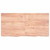 vidaXL Bordplate lysebrun 120x60x(2-6) cm behandlet heltre eik