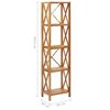 vidaXL Hylle 5 etasjer 40x30x163,5 cm heltre eik