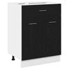 vidaXL Hengende skap Svart Eik 60 x 46 x 81,5 cm Konstruert tre