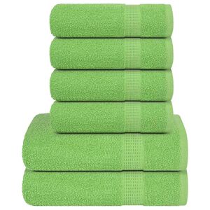 vidaXL 6-delers h&aring;ndklesett FROGN eplegr&oslash;nn 360 gsm