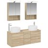 vidaXL Baderomsinnredningssett 5 pcs Sonoma eik