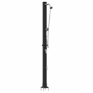 vidaXL Utendørs Soldusj Svart 217 cm PVC og Aluminium