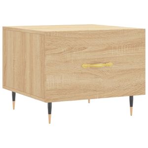 vidaXL Salongbord sonoma eik 50x50x40 cm konstruert tre