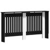 vidaXL Radiator Deksel Svart Eik 152 x 19 x 81,5 cm Konstruert tre