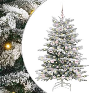 vidaXL Kunstig sammensatt juletre Hvit 120 cm PE og PVC