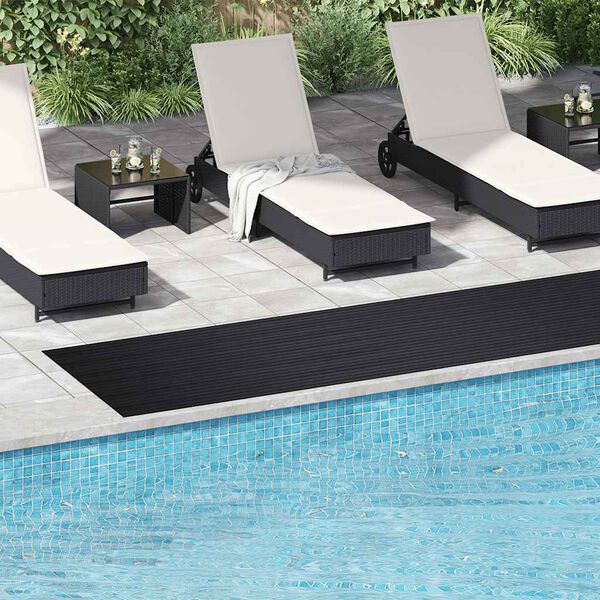 Gulvmatte sklisikker gummi 5 x 1 m brede linjer