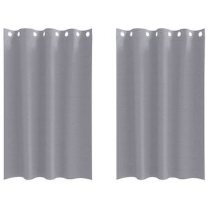 vidaXL M&oslash;rkleggende Gardiner med Ringer 2 pcs Lysegr&aring; 175 x 140 cm