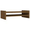 vidaXL Monitorstativ honningbrun 50x27x15 cm heltre furu