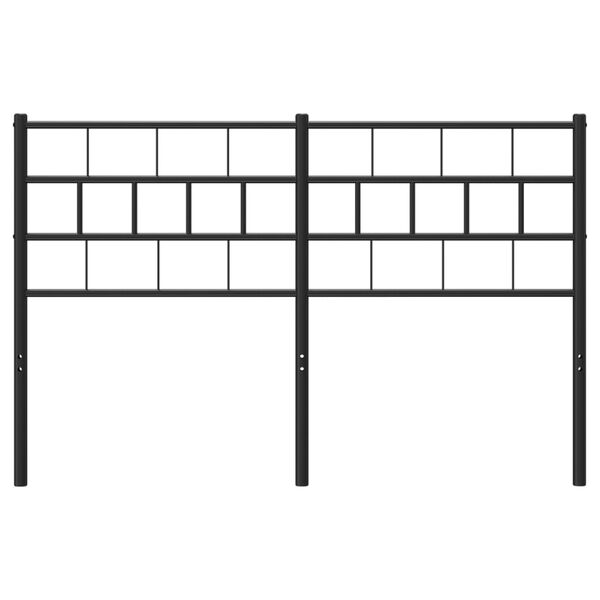 vidaXL Utskiftbar sengegavl i metall svart 140 cm