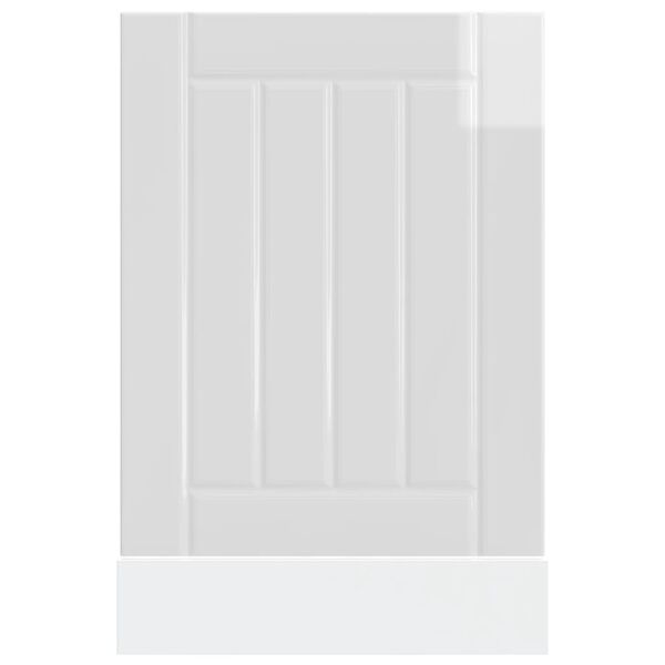 vidaXL Oppvaskmaskin Lucca h&oslash;yglans hvit konstruert tre