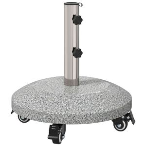 vidaXL Granitt Paraplyfot med hjul for 4-5 cm stang 27.2 kg Gr&aring;