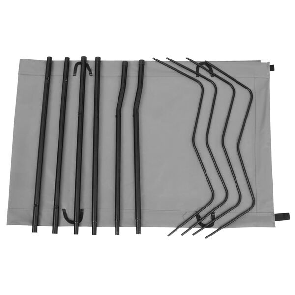 vidaXL Campingseng 180x60x19 cm oxfordstoff og st&aring;l gr&aring;