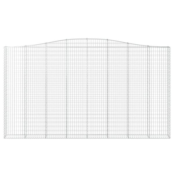 vidaXL Gabionkurver buede 2 stk 400x30x220/240 cm galvanisert jern