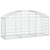 vidaXL Gabionkurv buet 150x50x60/80 cm galvanisert jern