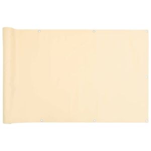 vidaXL Balkongskjerm kremhvit 300x120 cm PVC