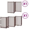vidaXL Hundeport sammenleggbar 9 paneler brun 450 cm poppeltre