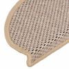 vidaXL Selvklebende trappematter sisal 15 stk 65x21x4 cm lys beige