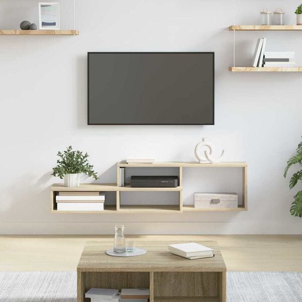 vidaXL VeggTV-stativ 120x25x28,5cm Konstruert tre
