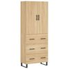 vidaXL Highboard sonoma eik 69,5x34x180 cm konstruert tre