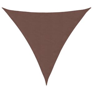 vidaXL Solseil oxfordstoff trekantet 3x3x3 m brun