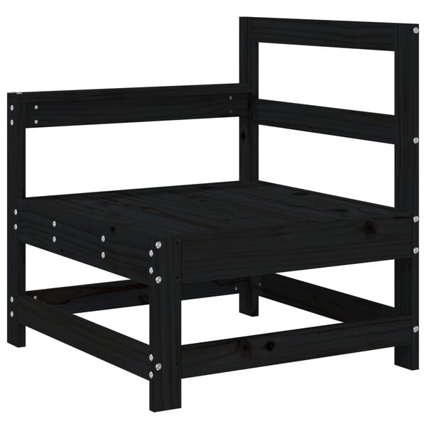 vidaXL Utendørs hjørnesofaer 2 stk svart heltre furu