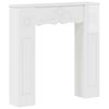 vidaXL Peisramme H&oslash;gglans hvit 102 x 20 x 102 cm Konstruert tre
