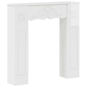 vidaXL Peisramme H&oslash;gglans hvit 102 x 20 x 102 cm Konstruert tre