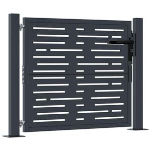 vidaXL Hageport antrasitt 100x75 cm st&aring;l firkantet design