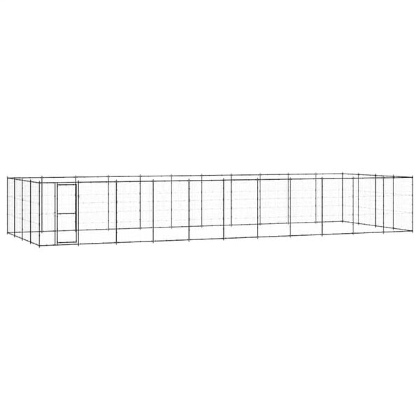 vidaXL Utend&oslash;rs hundeg&aring;rd 53,24 m&sup2; st&aring;l