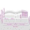 vidaXL Hage Hegning Hvit 115 cm Pulverlakkert stål