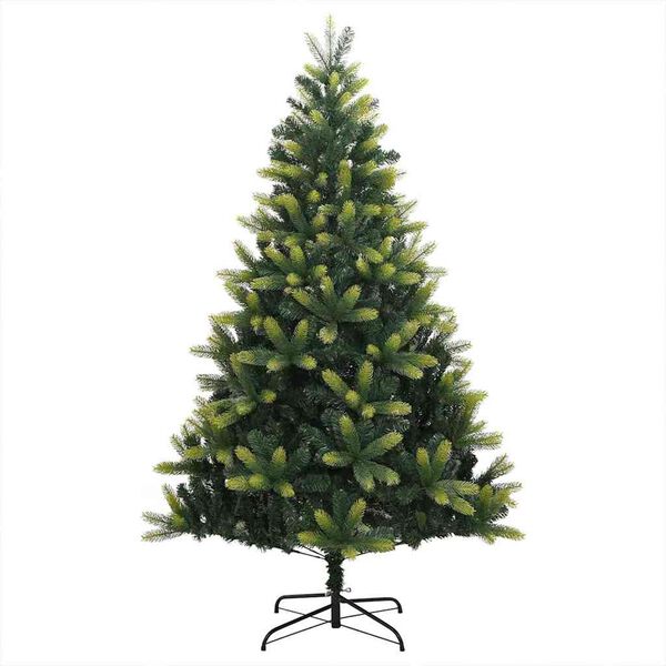 vidaXL Kunstig Hengt Julegran med 150 LED-lys gr&oslash;nn 150 cm PVC og PE
