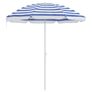vidaXL Parasoll Bl&aring; og hvit 161 x 161 x 193 cm Polyester