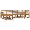vidaXL Utend&oslash;rs sofa-sett 6 pcs Naturlig Solid akasietre